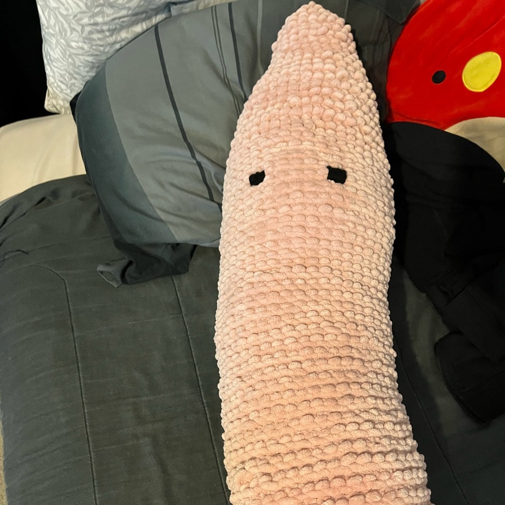 55inch Crochet Worm pillow